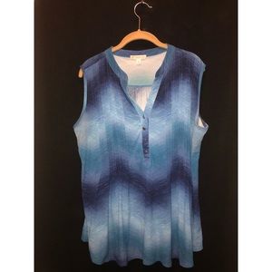 Blue tie-dye tank